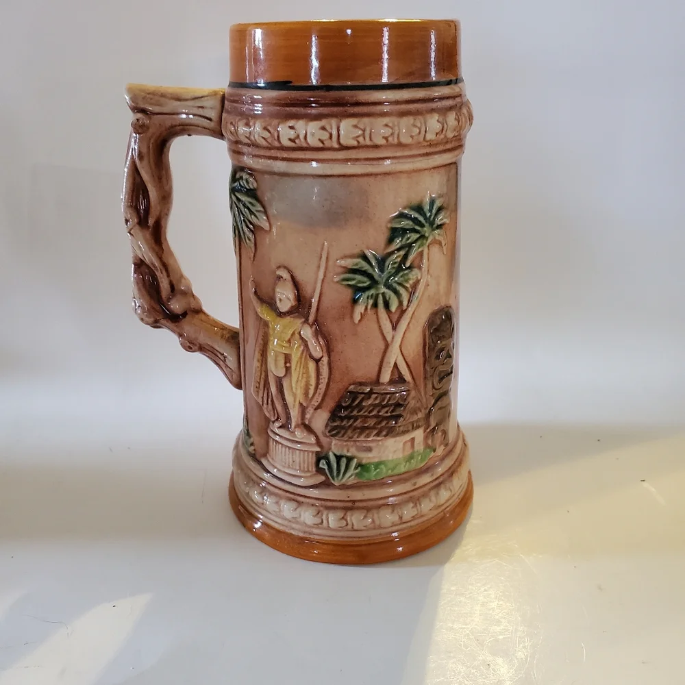 Vintage Hawaii Iolani Palace Tiki Mug Made in Japan Fun Barware Boho Cottagecore